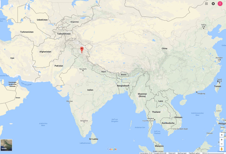 <strong>Im Bundesstaat Jammu/Kashmir (Indien) waren wir in der Region Ladakh bzw. Zanskar.</strong> <span class=>© GoogleMaps</span>