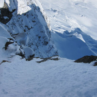 <span><strong>Blick in die Wand (Foto von einer Skitour zuvor) </strong><span class=>© Timo Moser</span></span>