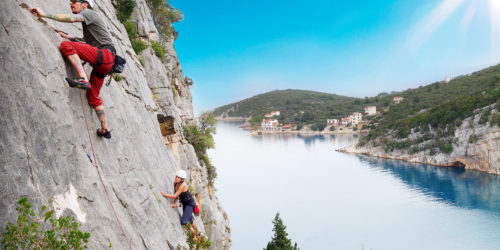 Klettern in Kroatien am Meer