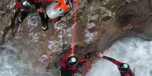 Canyoning-Gruppe Seisenbergklamm