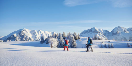 Schneeschuhwandern in Tirol Schneeschuhwandern in den Bergen
